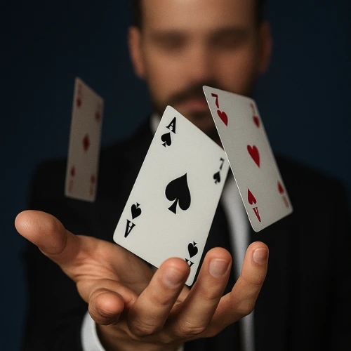 Magicien close-up pour animations élégantes en mariage ou soirée – partenaire Célébrason